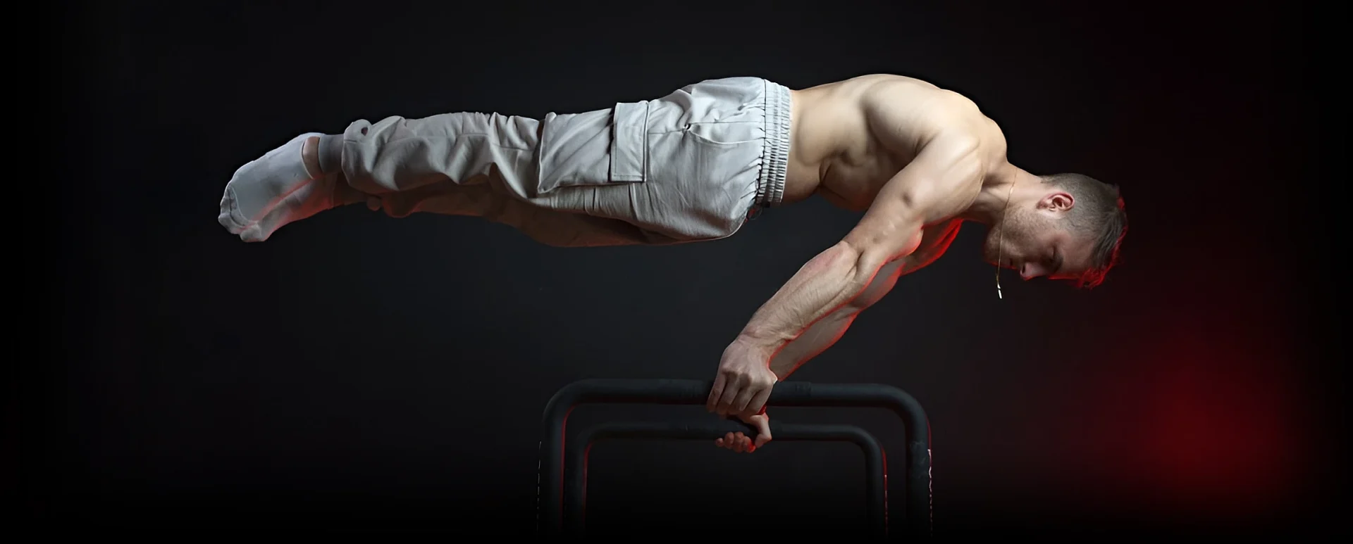 Viktor Kamenov performing a planche hold